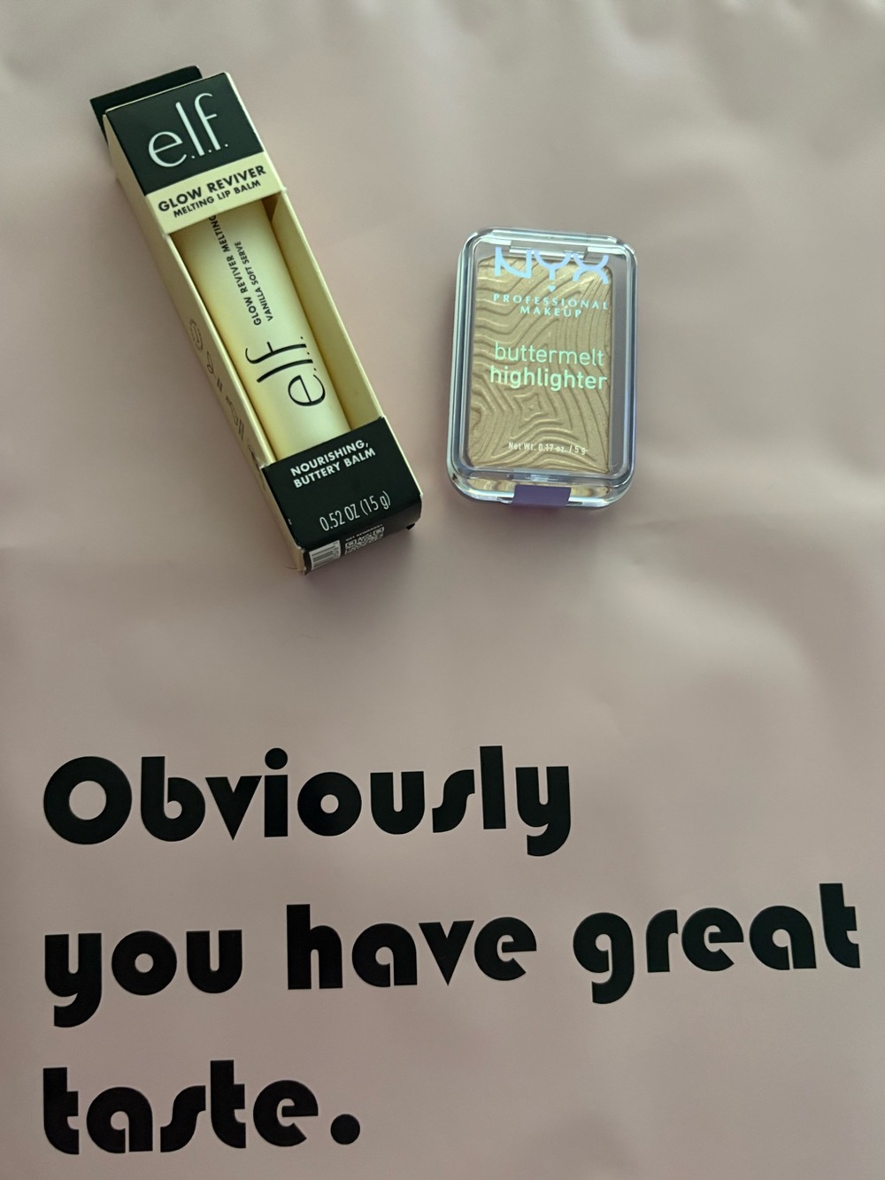 NYX highlighter and elf Glow Reviver Melting Lip Balm makeup bundle $20 MSRP